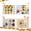 juguete Montessori, juguete sensorial, tablero de actividades, tablero Montessori