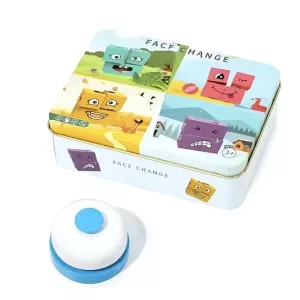 Bloques de construcción de rompecabezas de expresión, bloques de construcción que cambian de cara