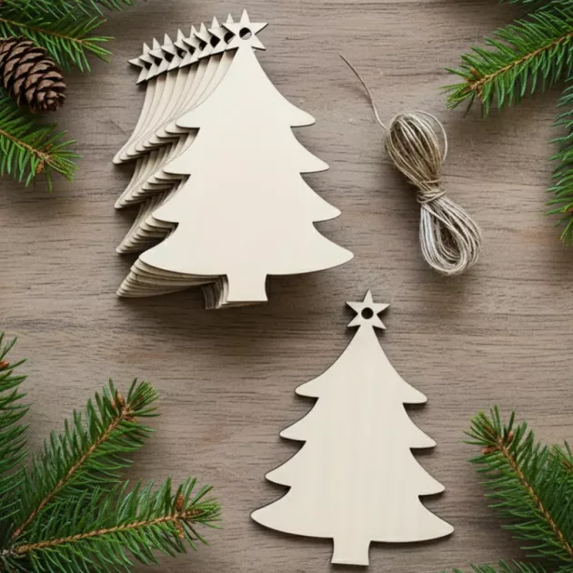 blank wood ornaments, personalised wooden christmas tree decorations, diy wood ornaments, wooden christmas tree decorations