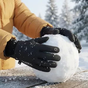 Guantes de Invierno Impermeables Antideslizantes con Dedos Táctiles para Niños