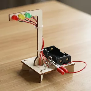 Juguete Científico de Semáforo de Madera para Niños