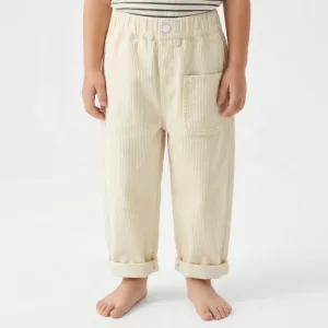 Pantalones cálidos de pana de pierna ancha para niños
