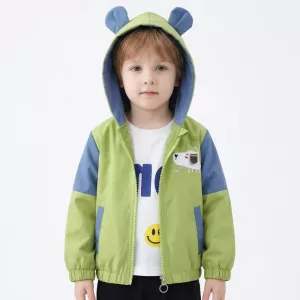 Chaqueta Corta Viento con Capucha de Animalitos para Niños - Impermeable, Ligera y Moderna