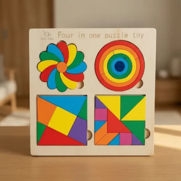 wooden tangram puzzle