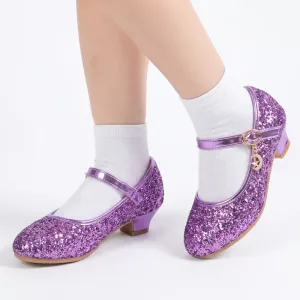Zapatos de tacón de princesa lindos para niñas