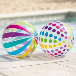 2 uds Pelota de vóley playa inflable a rayas y de colores