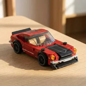 Juego de construcción de coche de carreras STEM, set de bloques de montaje para niños