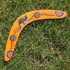 Boomerang de madera con diseño de canguro para niños