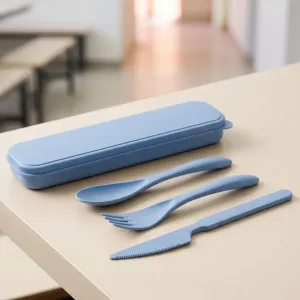 Juego de cubiertos portátiles de 3 piezas para niños