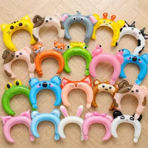 20 diademas globo de papel de aluminio con animales adorables para niños