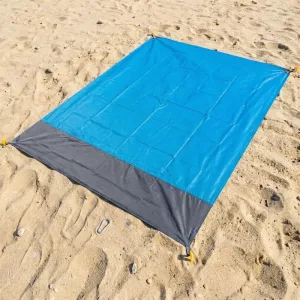 Manta de playa impermeable para picnic con bolsa de cordón