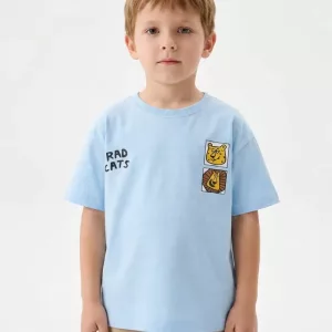 Camiseta de algodón con estampado bonito para niños