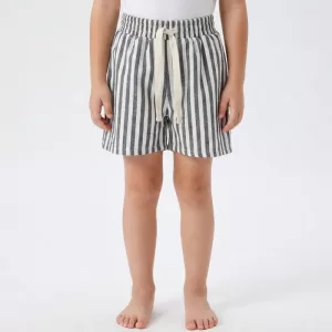 Pantalones cortos de verano de algodón a rayas para niños