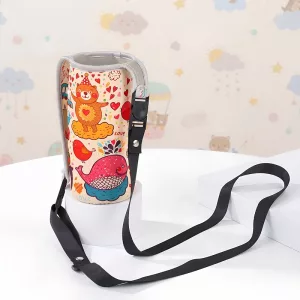 Bonita bolsa portabotellas de agua con correa para niños